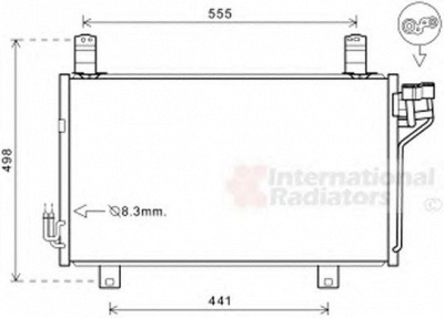 VAN WEZEL 27005264 -  Конденсатор, кондиционер